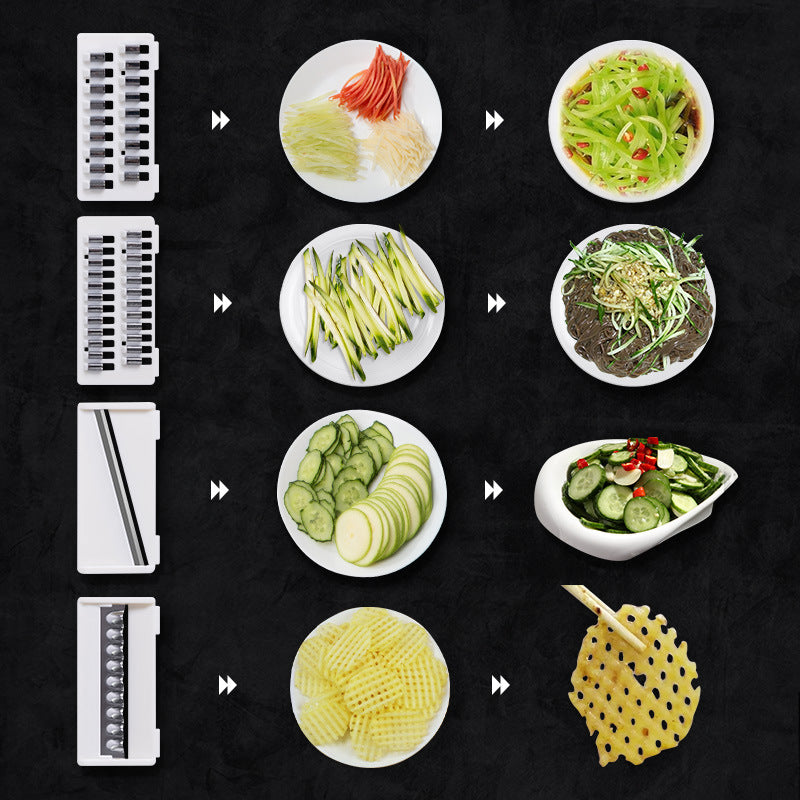 Vegetable Cutter Kitchen Fruit Potato Peeler Carrot Cheese Grater Vegetable Slicer - SECURECAN