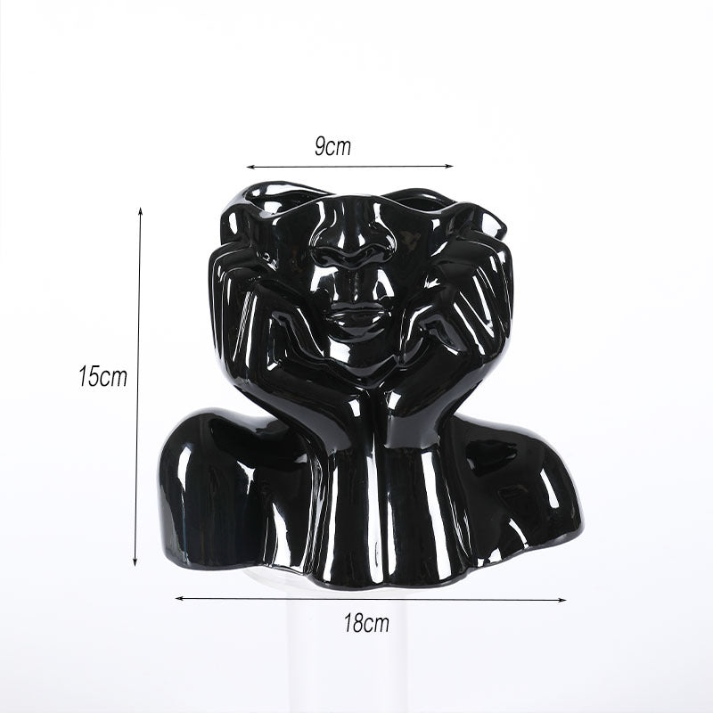 Home Decor Ceramic Vases Flower Vase Sculpture Crafts - SECURECAN