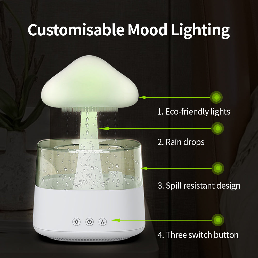 Rain Humidifier Mushroom Humidifier Rain Cloud Humidifier - SECURECAN