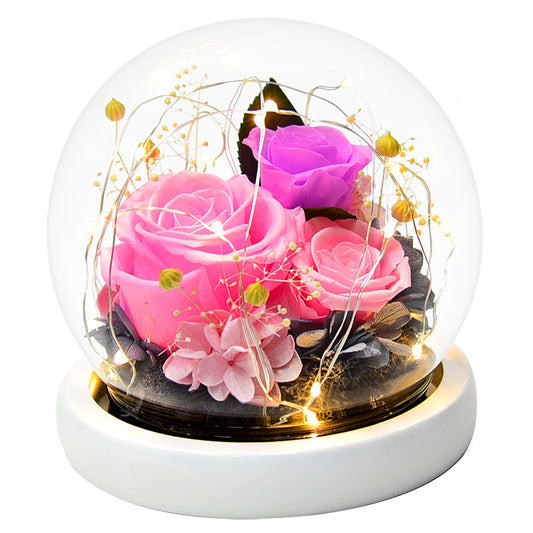 Eternal Flower Rose Glass Cover Gift Box Gift - SECURECAN