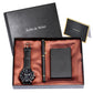 Men's Quartz Watch Credit Card Case Gel Pen Set Fashion Gift Set Box - SECURECAN