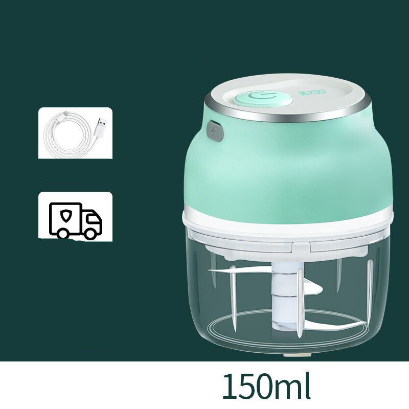 Portable Electric Mini Garlic Cutter Masher Vegetable Fruit Meat Food Chopper Grinder - SECURECAN