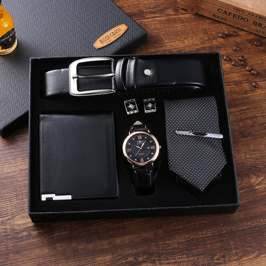 New Quartz Wristwatch Bracelet Gift Set For Men Boyfriend - SECURECAN