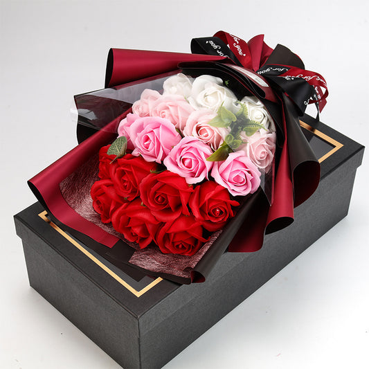 Mother's Day Gift 18 Rose Soap Bouquet Gift Box - SECURECAN