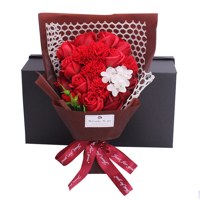 Valentine's Day Gift 19 Rose Soap Bouquet Gift Box - SECURECAN