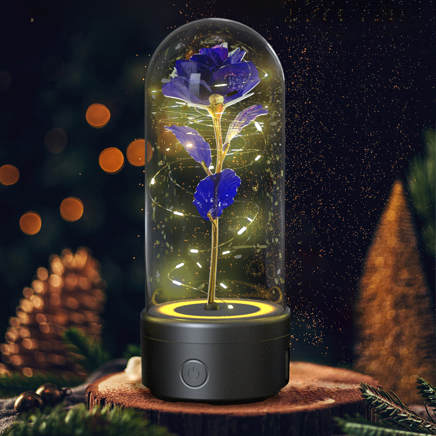 Creative 2 In 1 Rose Flowers LED Light And Bluetooth Speaker Gift - SECURECAN