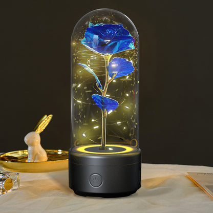 Creative 2 In 1 Rose Flowers LED Light And Bluetooth Speaker Gift - SECURECAN