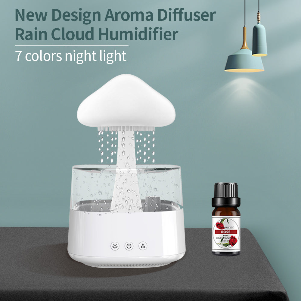 Rain Humidifier Mushroom Humidifier Rain Cloud Humidifier - SECURECAN