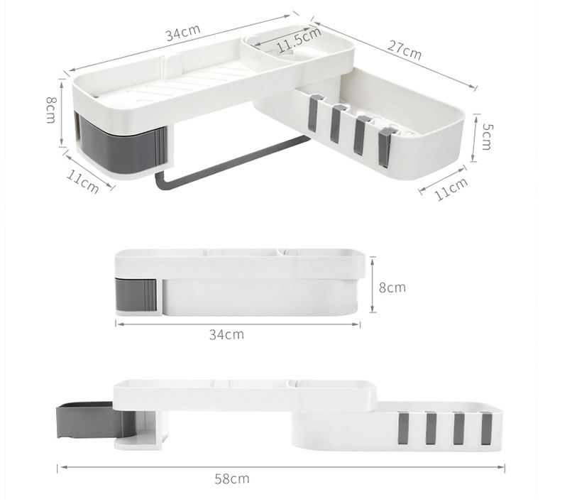 Multifunctional bathroom shelf - SECURECAN