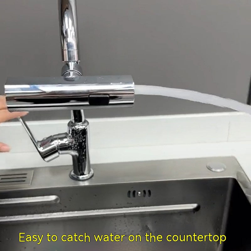 Kitchen Faucet Waterfall Outlet Splash Proof Universal Rotating Bubbler - SECURECAN