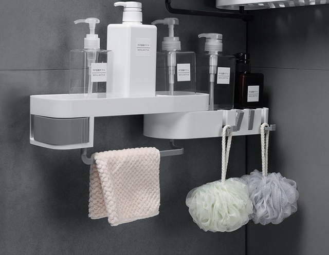 Multifunctional bathroom shelf - SECURECAN