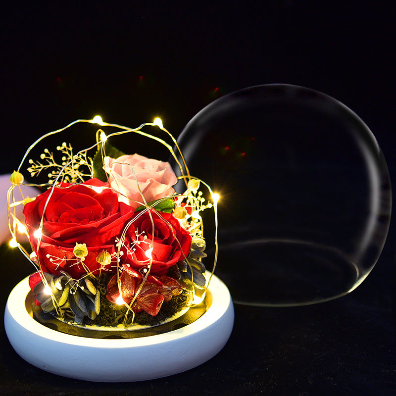 Eternal Flower Rose Glass Cover Gift Box Gift - SECURECAN