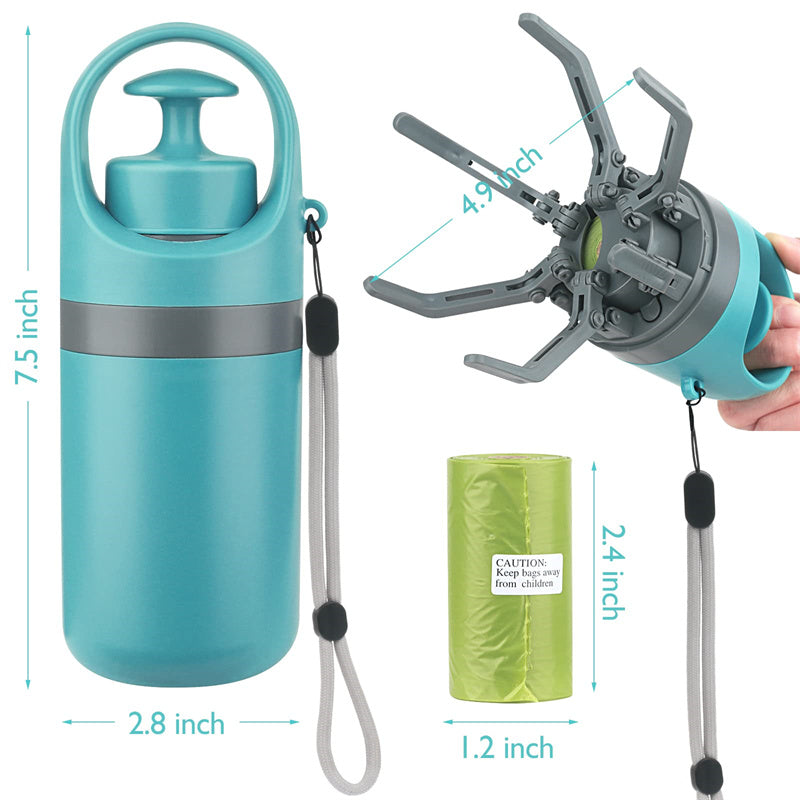 Portable Lightweight Dog Pooper Scooper With Built-in Poop Bag Dispenser - SECURECAN