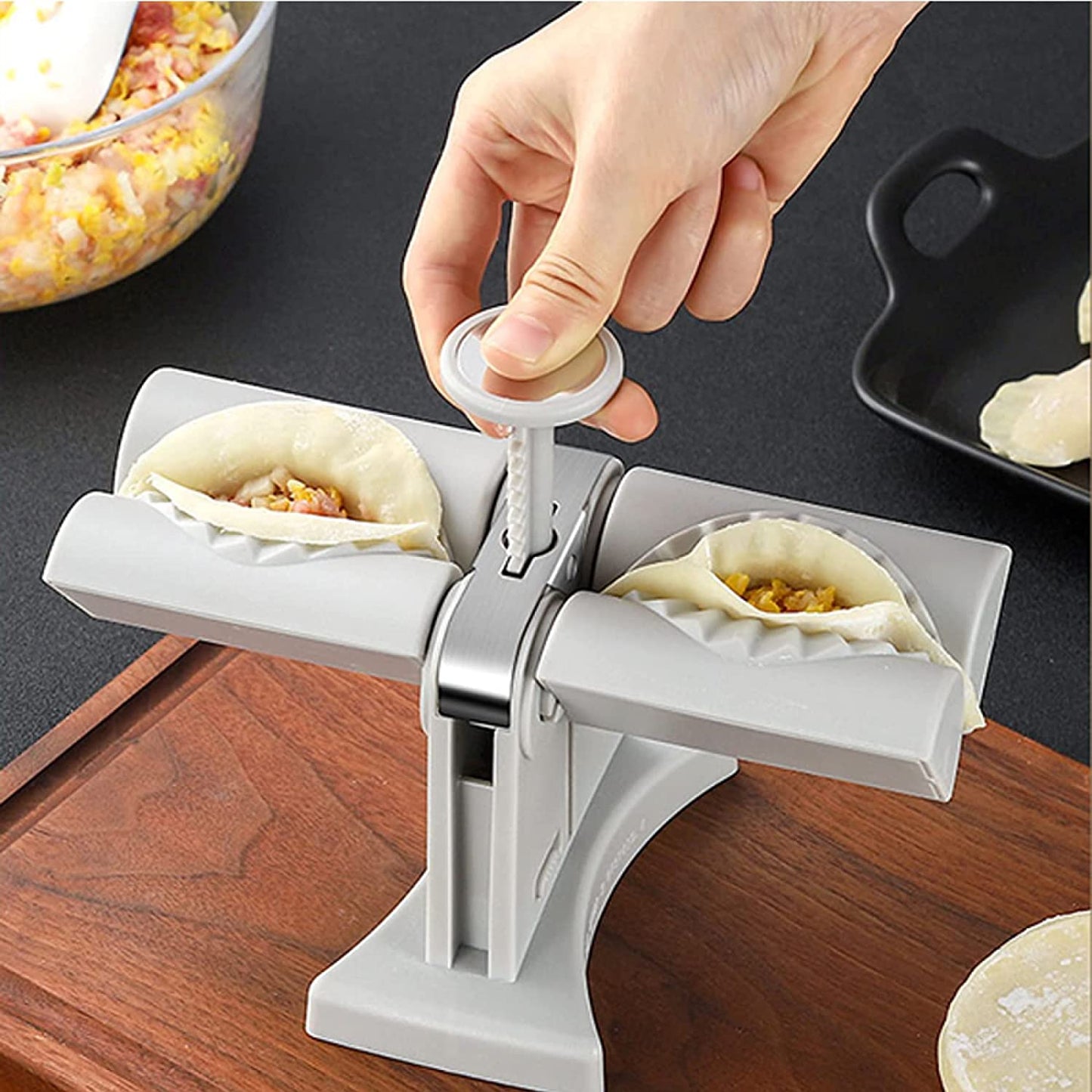 Double Head Dumpling Mold Lazy Artifact Manual Press Noodle Dumpling Maker - SECURECAN