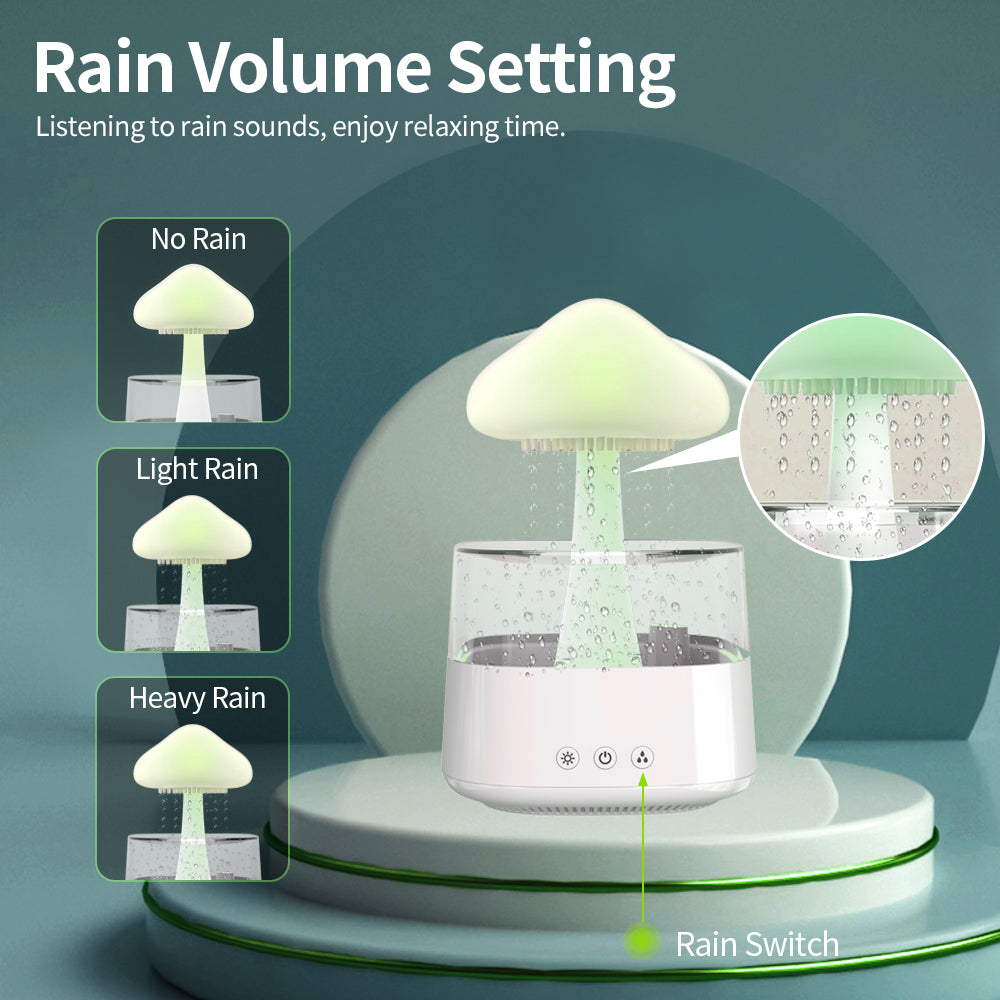 Rain Humidifier Mushroom Humidifier Rain Cloud Humidifier - SECURECAN