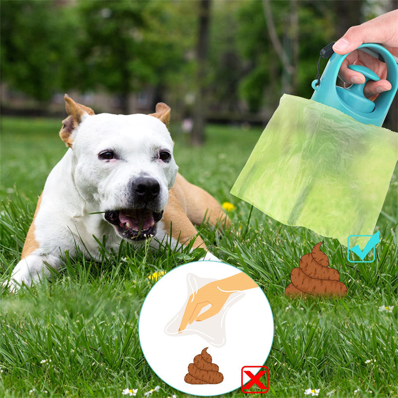 Portable Lightweight Dog Pooper Scooper With Built-in Poop Bag Dispenser - SECURECAN